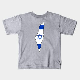 Map of Israel with Flag Inside! Kids T-Shirt